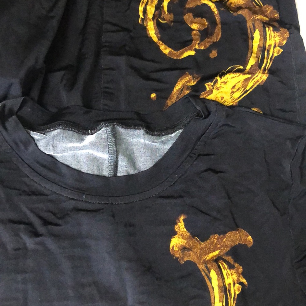 Versace jeans couture Barocco print Black and Gold Long Sleeve Dress Size 4 - Picture 9 of 16